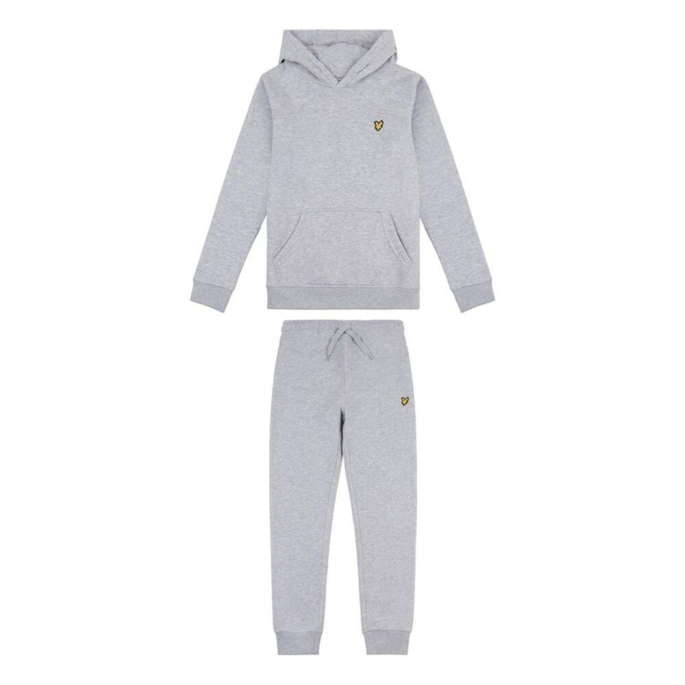 Lyle & Scott Childrens/Kids Logo Hoodie & Bottom Set Set / Gray Heather